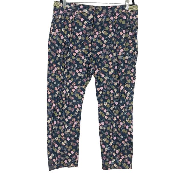 NWOT DESCENDENT OF THIEVES Pants Men 36 Floral BoxerFit Navy Pink”Don’t Tell Mom - Picture 1 of 11